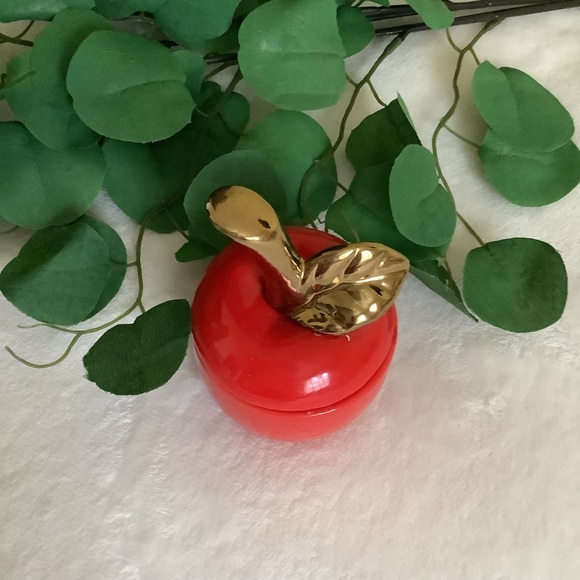 Ceramic Red Apple Trinket Dish - Picture 10 of 10